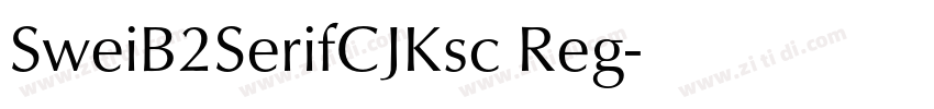 SweiB2SerifCJKsc Reg字体转换